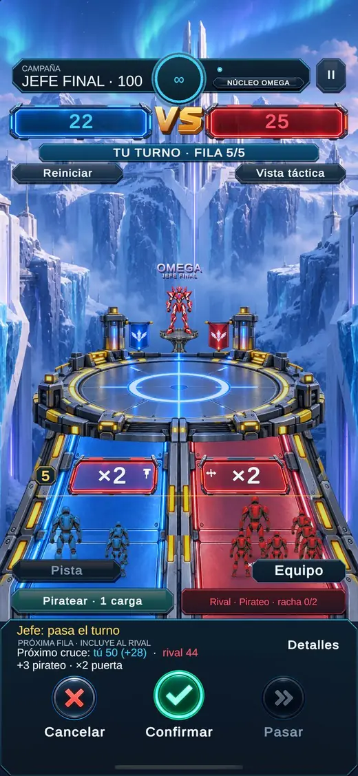 Arena final con el jefe Omega esperando